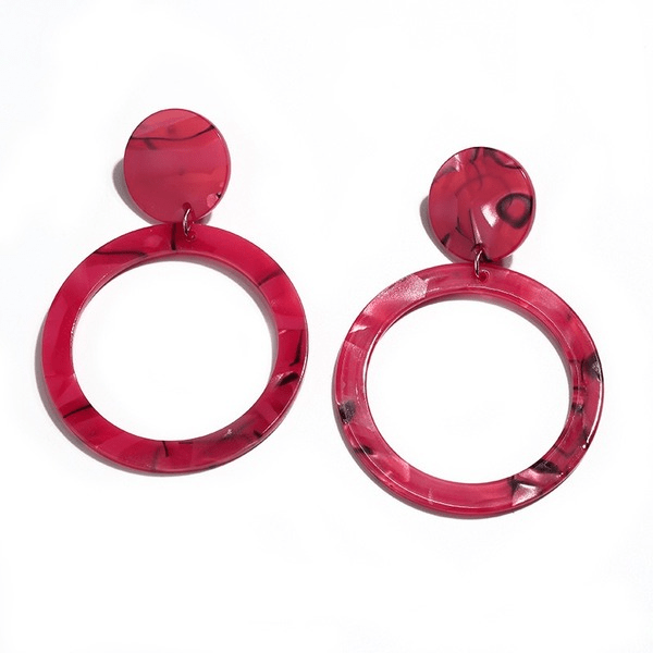 Wholesale color acrylic leopard print color matching hollow earrings JDC-ES-RXB002 Earrings 久通 Wholesale Jewelry JoyasDeChina Joyas De China