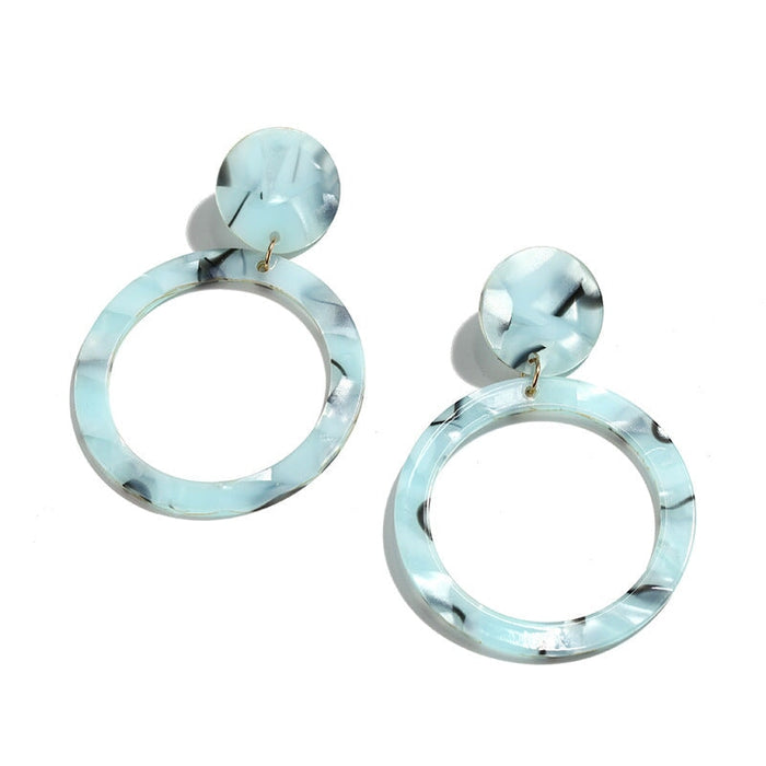 Wholesale color acrylic leopard print color matching hollow earrings JDC-ES-RXB002 Earrings 久通 B Wholesale Jewelry JoyasDeChina Joyas De China