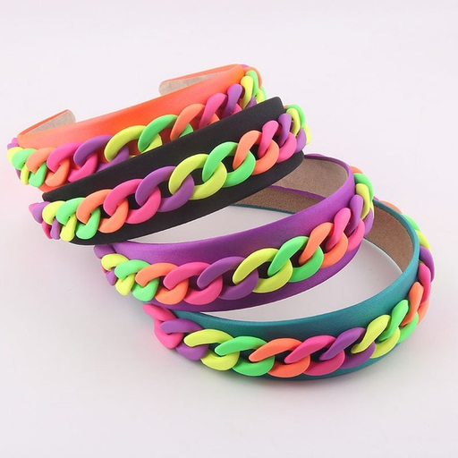 Bulk Jewelry Wholesale color acrylic wide-brimmed color chain hairband JDC-HD-GSJB003 Wholesale factory from China YIWU China