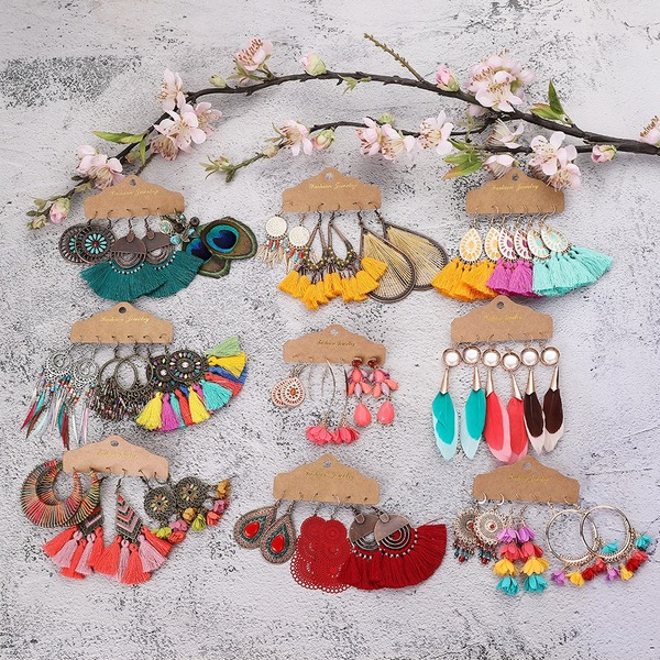 Bulk Jewelry Wholesale color alloy Bohemian earrings JDC-ES-GSKJ065 Wholesale factory from China YIWU China