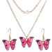 Bulk Jewelry Wholesale color alloy butterfly necklace JDC-NE-D595 Wholesale factory from China YIWU China