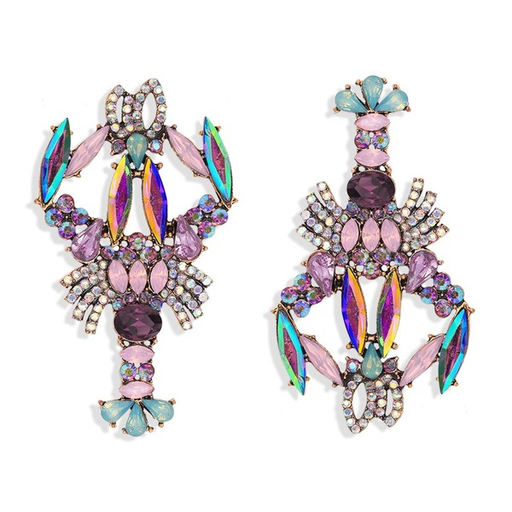 Bulk Jewelry Wholesale color alloy color diamond crayfish Earrings JDC-ES-GSJQ001 Wholesale factory from China YIWU China