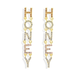 Bulk Jewelry Wholesale color alloy colored diamond letter earrings JDC-ES-V066 Wholesale factory from China YIWU China