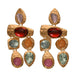 Bulk Jewelry Wholesale color alloy colored gem-encrusted earrings JDC-ES-V104 Wholesale factory from China YIWU China
