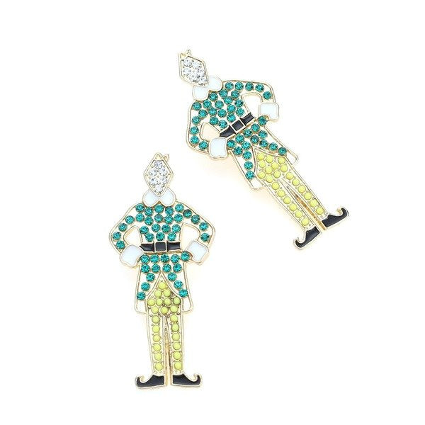 Wholesale color alloy diamond soldier Earrings JDC-ES-MY207 Earrings 曼茵 Wholesale Jewelry JoyasDeChina Joyas De China