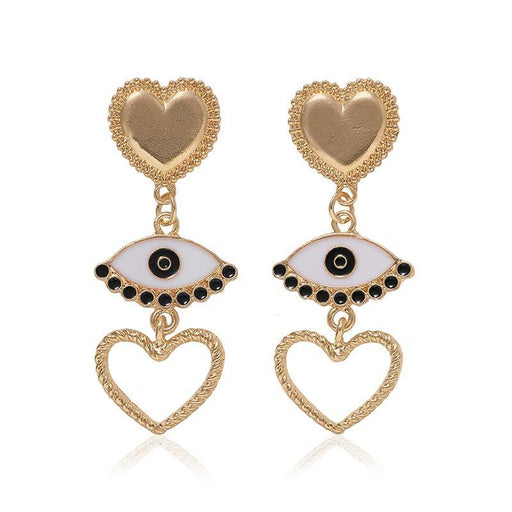 Bulk Jewelry Wholesale color alloy drip evil eye earrings JDC-ES-V053 Wholesale factory from China YIWU China