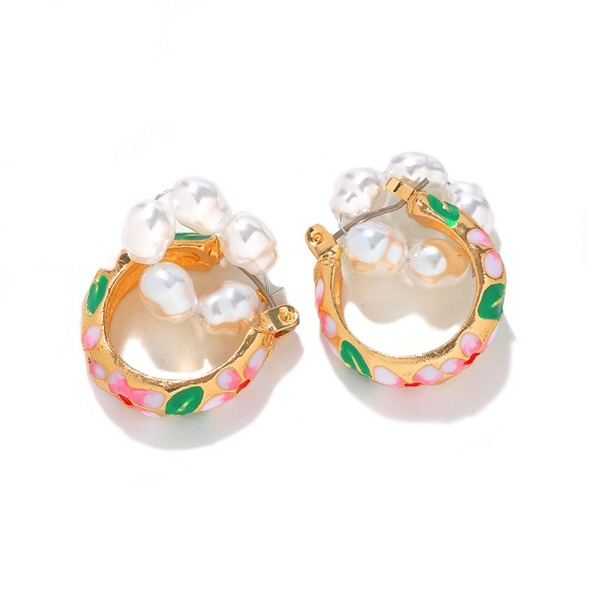 Bulk Jewelry Wholesale color alloy drop peach blossom Earrings JDC-ES-V076 Wholesale factory from China YIWU China