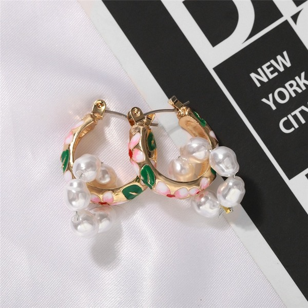 Bulk Jewelry Wholesale color alloy drop peach blossom Earrings JDC-ES-V076 Wholesale factory from China YIWU China