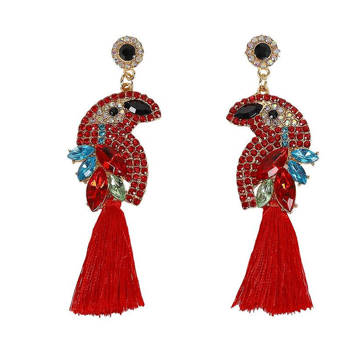 Bulk Jewelry Wholesale color alloy-encrusted bird stud JDC-ES-V027 Wholesale factory from China YIWU China