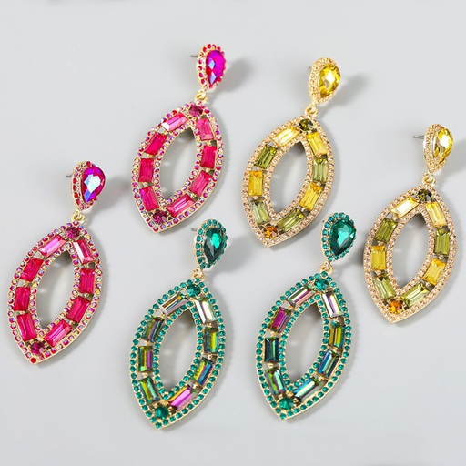 Bulk Jewelry Wholesale color alloy-encrusted willow earrings JDC-ES-GSJJ081 Wholesale factory from China YIWU China