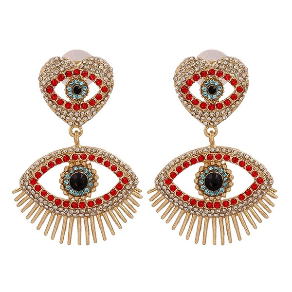 Bulk Jewelry Wholesale color alloy evil's eye earrings JDC-ES-GSJJ066 Wholesale factory from China YIWU China