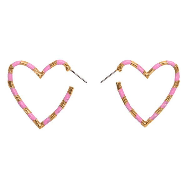 Bulk Jewelry Wholesale color alloy heart-shaped earrings female JDC-ES-V048 Wholesale factory from China YIWU China