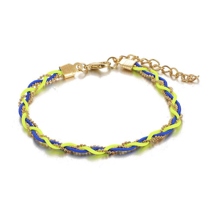 Bulk Jewelry Wholesale color alloy hemp color wire rope bracelet JDC-BT-C015 Wholesale factory from China YIWU China