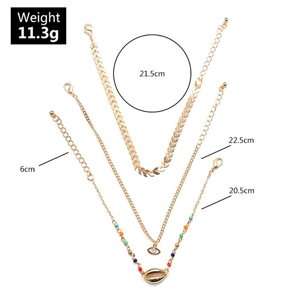 Bulk Jewelry Wholesale color alloy rice bead shell chain  	JDC-AS-e036 Wholesale factory from China YIWU China