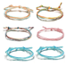 Bulk Jewelry Wholesale color alloy rope beach braided knotted bracelet set of six JDC-BT-C045 Wholesale factory from China YIWU China