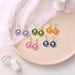 Wholesale color alloy round oil drop earrings JDC-ES-F613 Earrings 韩之尚 Wholesale Jewelry JoyasDeChina Joyas De China
