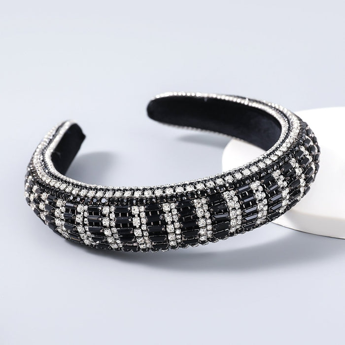 Bulk Jewelry Wholesale color alloy set drill full diamond ultra flash hair hoops JDC-HD-CL022 Wholesale factory from China YIWU China