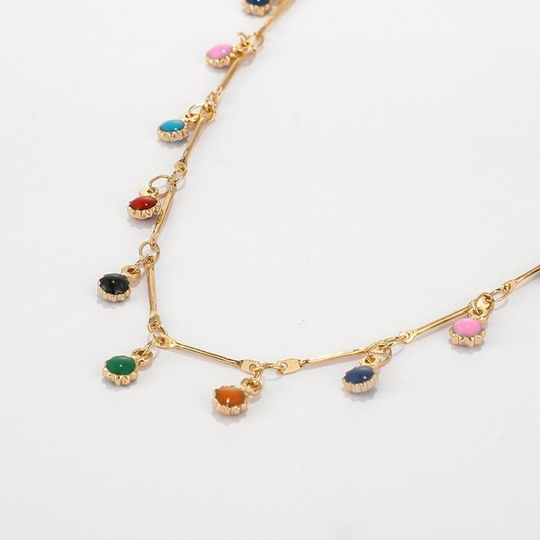 Bulk Jewelry Wholesale color alloy small ball single-layer necklace JDC-NE-C019 Wholesale factory from China YIWU China