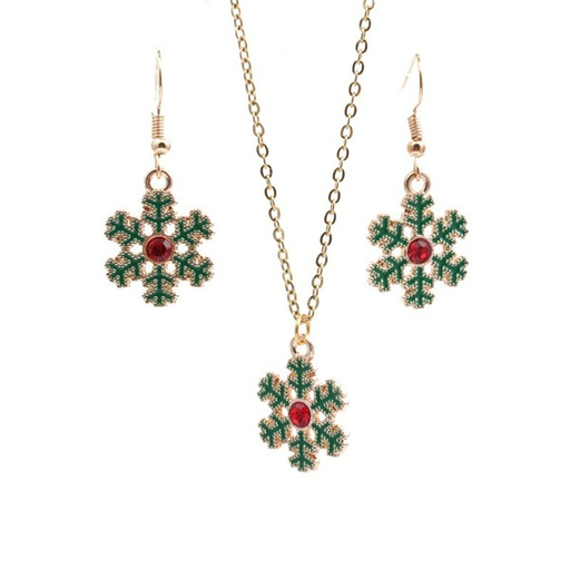 Wholesale color base oil Christmas Snowflake Necklace JDC-NE-ML082 NECKLACE JoyasDeChina Wholesale Jewelry JoyasDeChina Joyas De China
