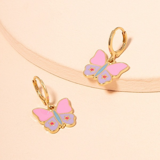 Wholesale color butterfly alloy earrings JDC-ES-AYN309 Earrings JoyasDeChina Wholesale Jewelry JoyasDeChina Joyas De China