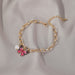 Wholesale Color Butterfly Alloy Pearl Thick Chain Bracelet JDC-BT-A028 Bracelet 妙雅 Wholesale Jewelry JoyasDeChina Joyas De China