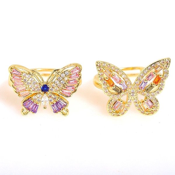 Wholesale Color Butterfly Copper Rings JDC-RS-JQ004 Rings JoyasDeChina Wholesale Jewelry JoyasDeChina Joyas De China