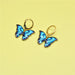 Wholesale color butterfly metal earrings JDC-ES-XC316 Earrings 夏晨 blue Wholesale Jewelry JoyasDeChina Joyas De China