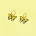 Wholesale color butterfly metal earrings JDC-ES-XC316 Earrings 夏晨 yellow Wholesale Jewelry JoyasDeChina Joyas De China