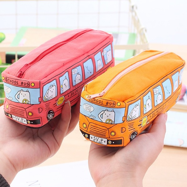 Wholesale color car bus canvas Pencil Bags JDC-PB-GSWL005 Pencil Bags JoyasDeChina Wholesale Jewelry JoyasDeChina Joyas De China