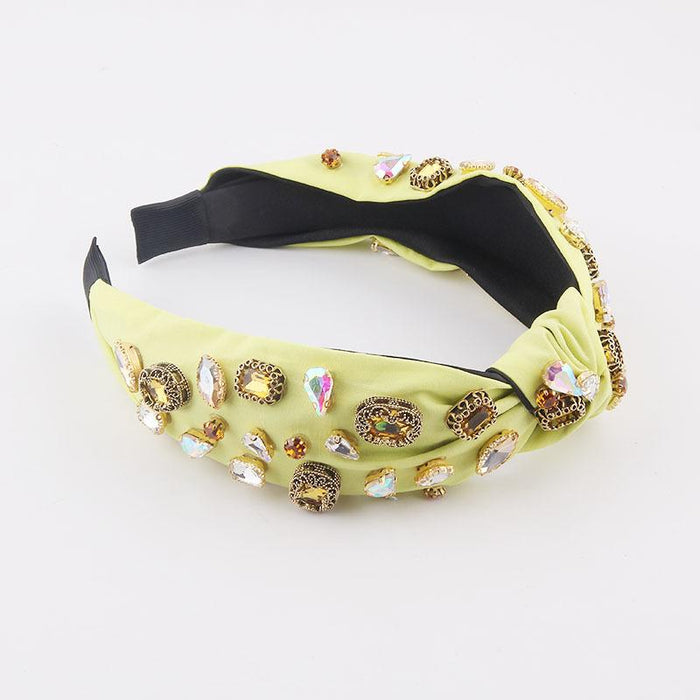 Bulk Jewelry Wholesale color cloth cloth fluorescent color diamond Hairband JDC-HD-JB018 Wholesale factory from China YIWU China