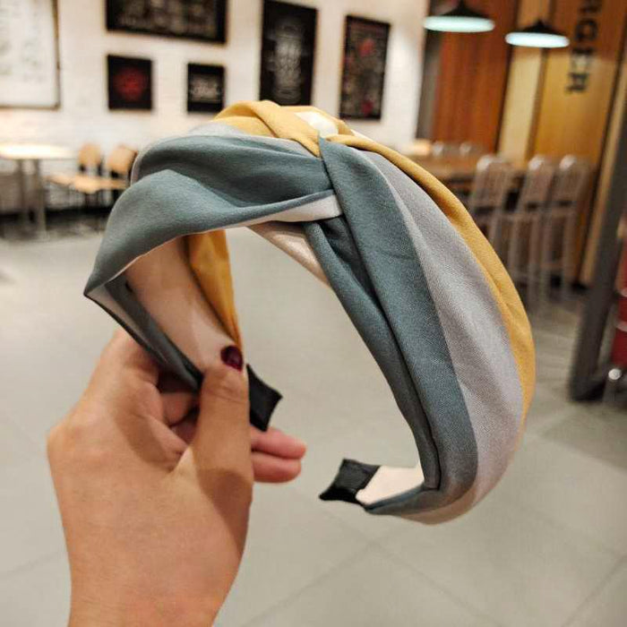 Bulk Jewelry Wholesale color cloth cloth wide edge color bar Headband JDC-HD-GSO001 Wholesale factory from China YIWU China