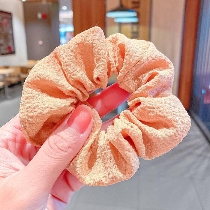 Bulk Jewelry Wholesale color cloth cream fabric hair ring JDC-HS-RXi003 Wholesale factory from China YIWU China