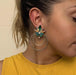 Wholesale color contrast Rhinestone Flower circle geometric Earrings JDC-ES-C385 Earrings JoyasDeChina 20162 Wholesale Jewelry JoyasDeChina Joyas De China