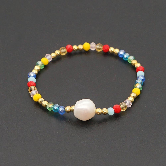 Bulk Jewelry Wholesale color crystal beaded natural freshwater pearl bracelet JDC-gbh352 Wholesale factory from China YIWU China