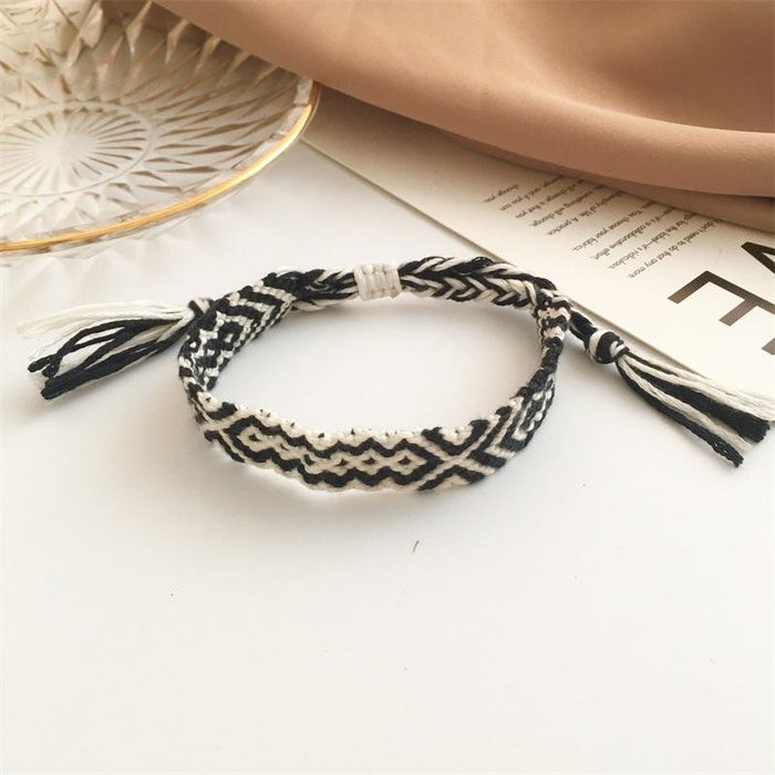 Bulk Jewelry Wholesale color crystal color cotton line fabric bracelet JDC-BT-D484 Wholesale factory from China YIWU China