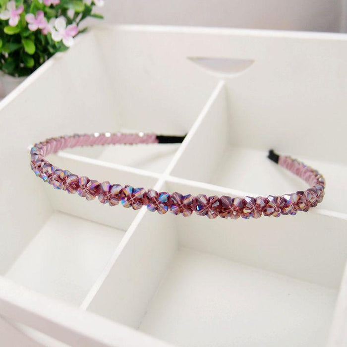 Bulk Jewelry Wholesale color crystal crystal hand beaded hairband JDC-HD-RXGS005 Wholesale factory from China YIWU China