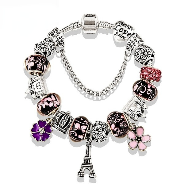 Bulk Jewelry Wholesale color crystal Eiffel Tower bracelet JDC-BT-LX005 Wholesale factory from China YIWU China