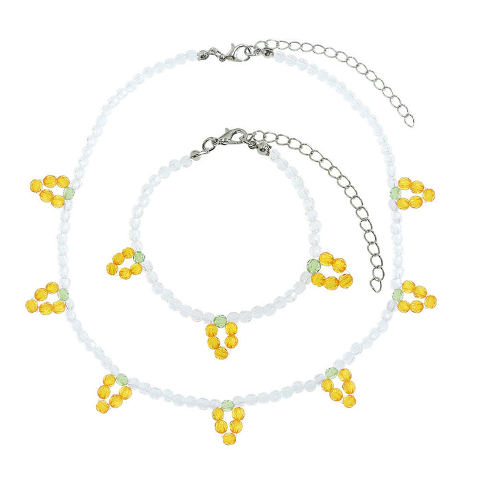 Wholesale Color Crystal Necklace JDC-NE-JQ069 NECKLACE JoyasDeChina yellow Wholesale Jewelry JoyasDeChina Joyas De China