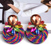 Wholesale Color Crystal Rhinestone Round Earrings JDC-ES-SK016 Earrings 深刻 color Wholesale Jewelry JoyasDeChina Joyas De China