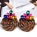 Wholesale Color Crystal Rhinestone Round Earrings JDC-ES-SK031 Earrings 深刻 color Wholesale Jewelry JoyasDeChina Joyas De China