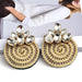Wholesale Color Crystal Rhinestone Round Earrings JDC-ES-SK031 Earrings 深刻 white Wholesale Jewelry JoyasDeChina Joyas De China