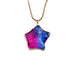 Wholesale color cut crystal pendant necklace JDC-NE-ML087 NECKLACE JoyasDeChina NSN00276 blue red +60CM twist chain. Wholesale Jewelry JoyasDeChina Joyas De China