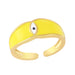 Wholesale Color Devil's Eye Electroplated Copper Rings JDC-RS-AS277 Rings JoyasDeChina yellow adjustable Wholesale Jewelry JoyasDeChina Joyas De China