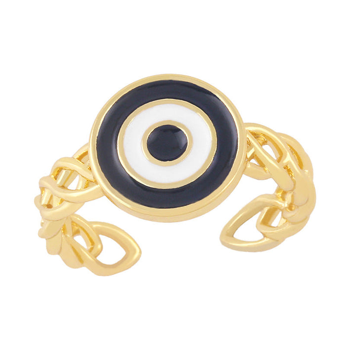 Wholesale Color Devil's Eye Electroplated Copper Rings JDC-RS-AS287 Rings JoyasDeChina Wholesale Jewelry JoyasDeChina Joyas De China