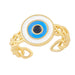 Wholesale Color Devil's Eye Electroplated Copper Rings JDC-RS-AS287 Rings JoyasDeChina blue adjustable Wholesale Jewelry JoyasDeChina Joyas De China