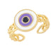 Wholesale Color Devil's Eye Electroplated Copper Rings JDC-RS-AS287 Rings JoyasDeChina purple adjustable Wholesale Jewelry JoyasDeChina Joyas De China
