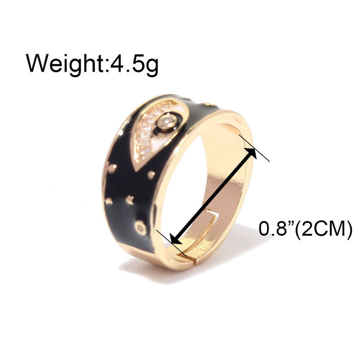 Wholesale Color Devil's Eye Electroplated Copper Rings JDC-RS-TC002 Rings JoyasDeChina Wholesale Jewelry JoyasDeChina Joyas De China