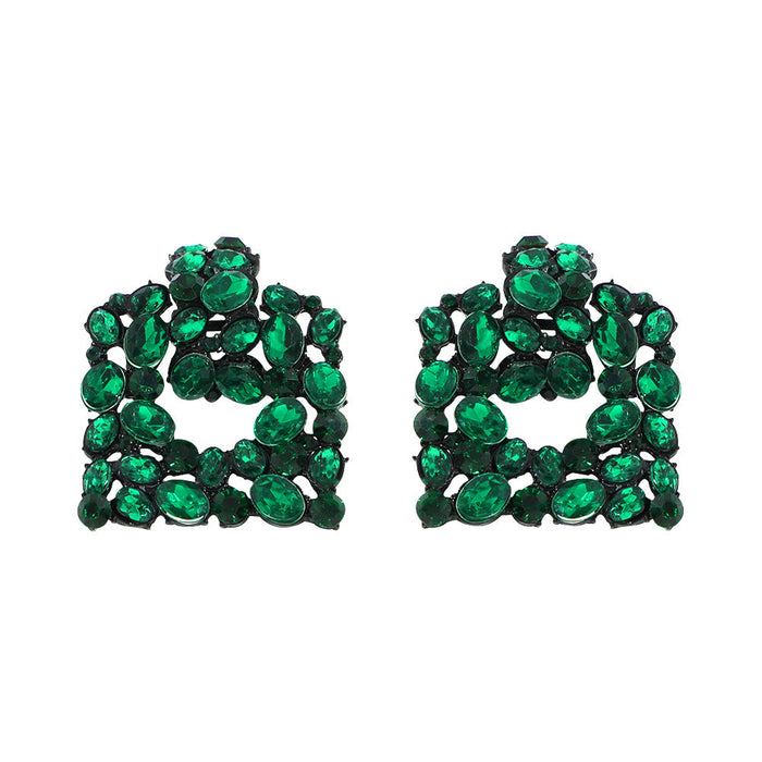 Wholesale color diamond-studded alloy Earrings JDC-ES-V233 Earrings JoyasDeChina green Wholesale Jewelry JoyasDeChina Joyas De China