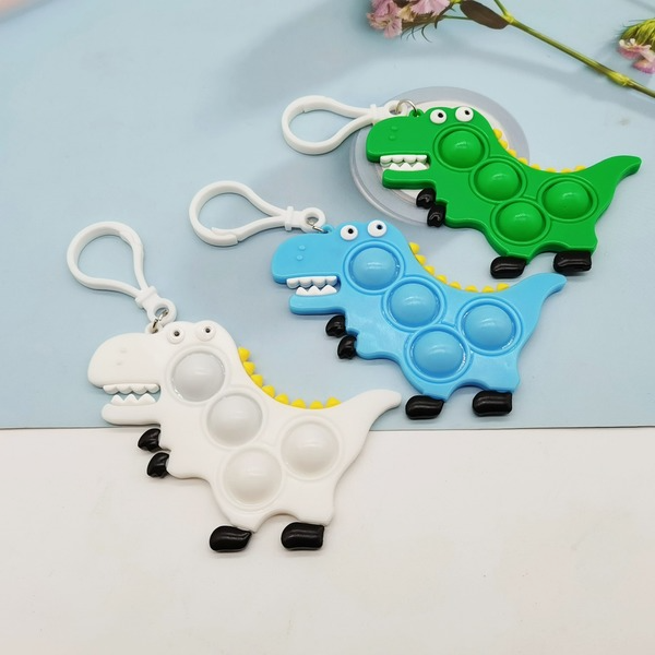 Wholesale color double-sided silicone dinosaur Fidgets Toy Keychains JDC-KC-GSYY054 Keychains JoyasDeChina Wholesale Jewelry JoyasDeChina Joyas De China