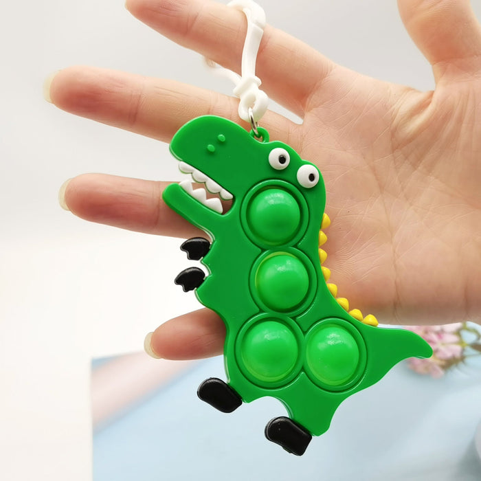 Wholesale color double-sided silicone dinosaur Fidgets Toy Keychains JDC-KC-GSYY054 Keychains JoyasDeChina green Wholesale Jewelry JoyasDeChina Joyas De China